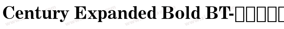 Century Expanded Bold BT字体转换